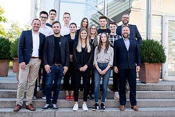 Die neuen Auszubildenden bei der marcapo GmbH in Ebern